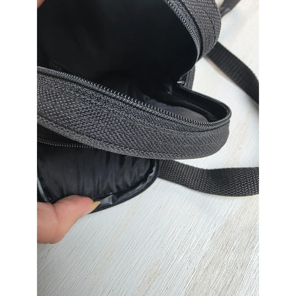 Black Canvas Camera/Crossbody Bag Small Utility Travel Pouch Minimalist Y2K